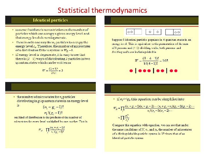 Statistical thermodynamics 