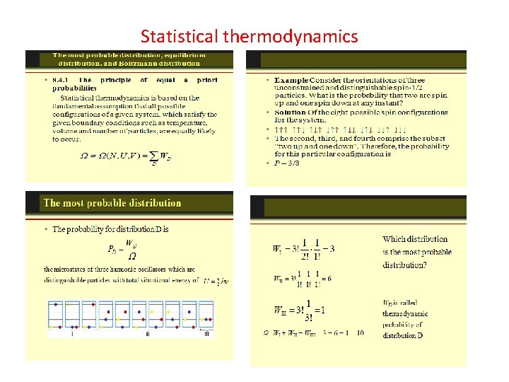 Statistical thermodynamics 