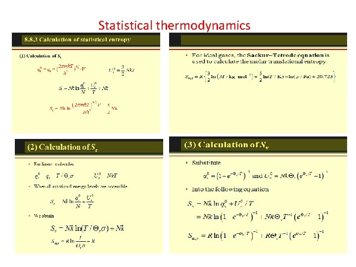 Statistical thermodynamics 