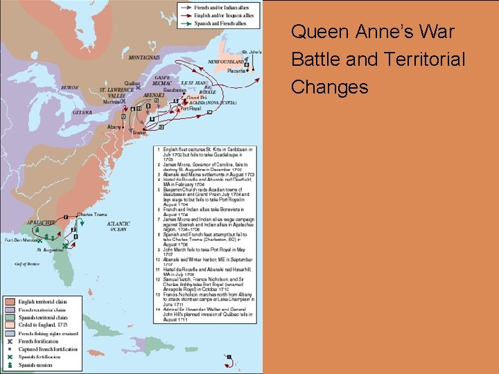 Queen Anne’s War Battle and Territorial Changes 