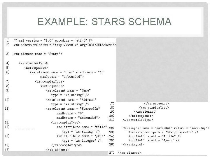 EXAMPLE: STARS SCHEMA 34 