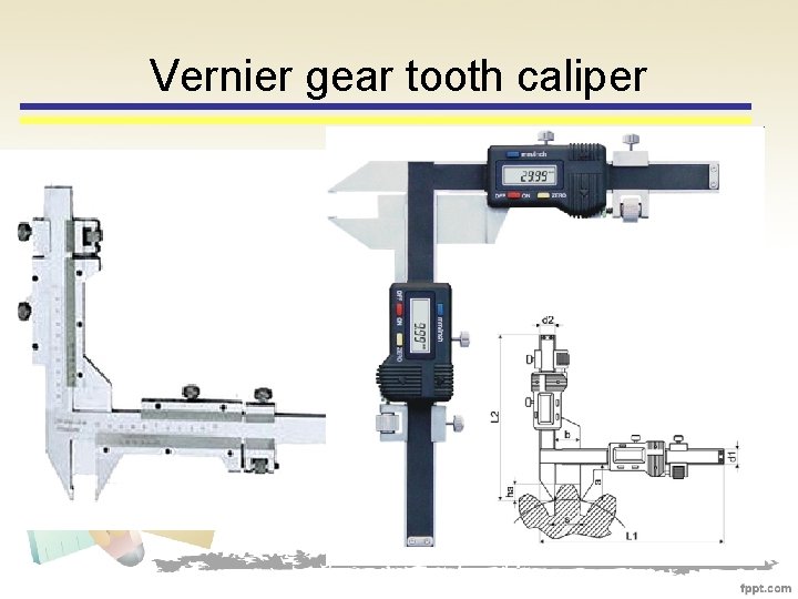 Vernier gear tooth caliper 