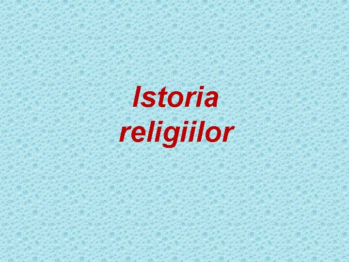 Istoria religiilor 