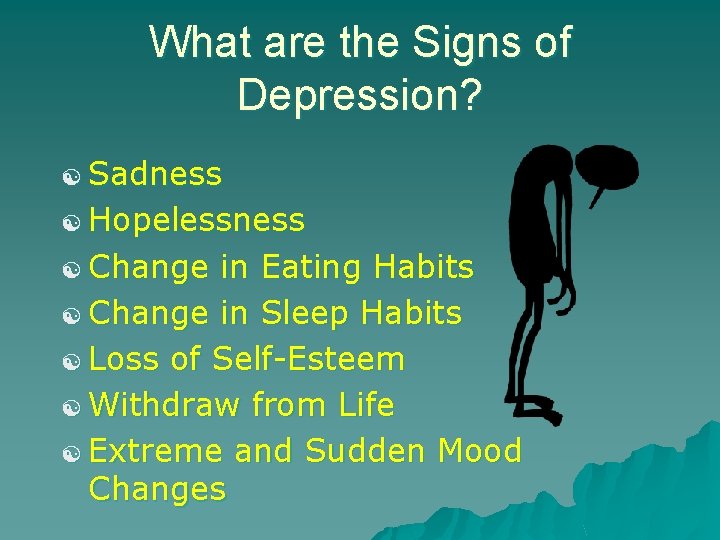 What are the Signs of Depression? [ Sadness [ Hopelessness [ Change in Eating