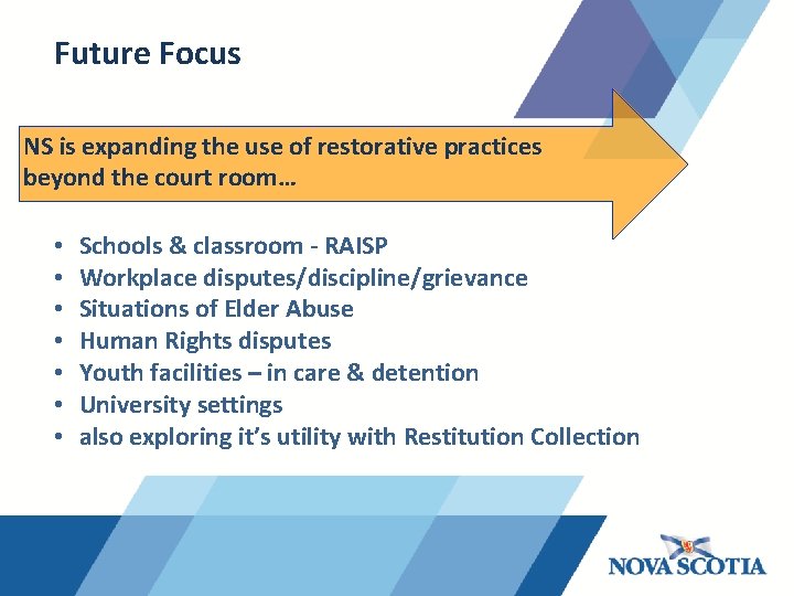 Future Focus NS is expanding the use of restorative practices beyond the court room…