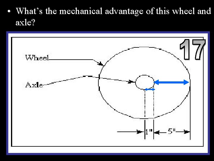  • What’s the mechanical advantage of this wheel and axle? Copyright © 2010