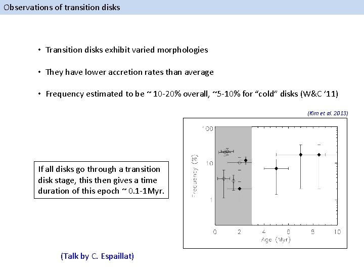 Observations of transition disks • Transition disks exhibit varied morphologies • They have lower