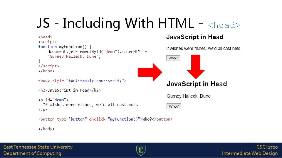 JS - Including With HTML - <head> 