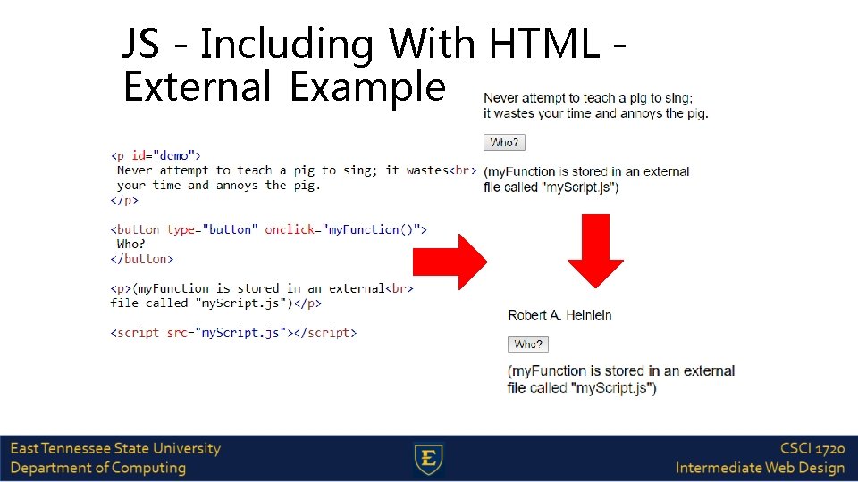 JS - Including With HTML External Example 