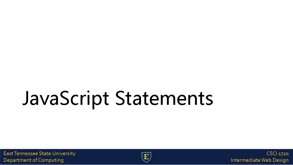 Java. Script Statements 