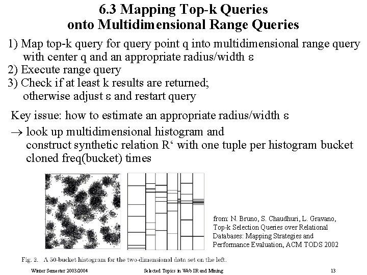 6. 3 Mapping Top-k Queries onto Multidimensional Range Queries 1) Map top-k query for