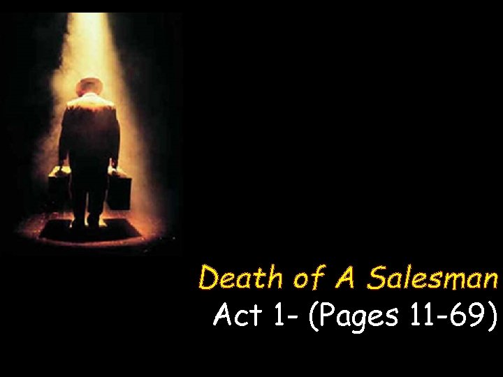 Death of A Salesman Act 1 - (Pages 11 -69) 