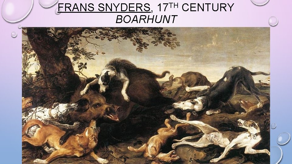 FRANS SNYDERS, 17 TH CENTURY BOARHUNT 