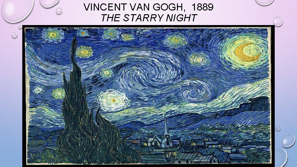 VINCENT VAN GOGH, 1889 THE STARRY NIGHT 