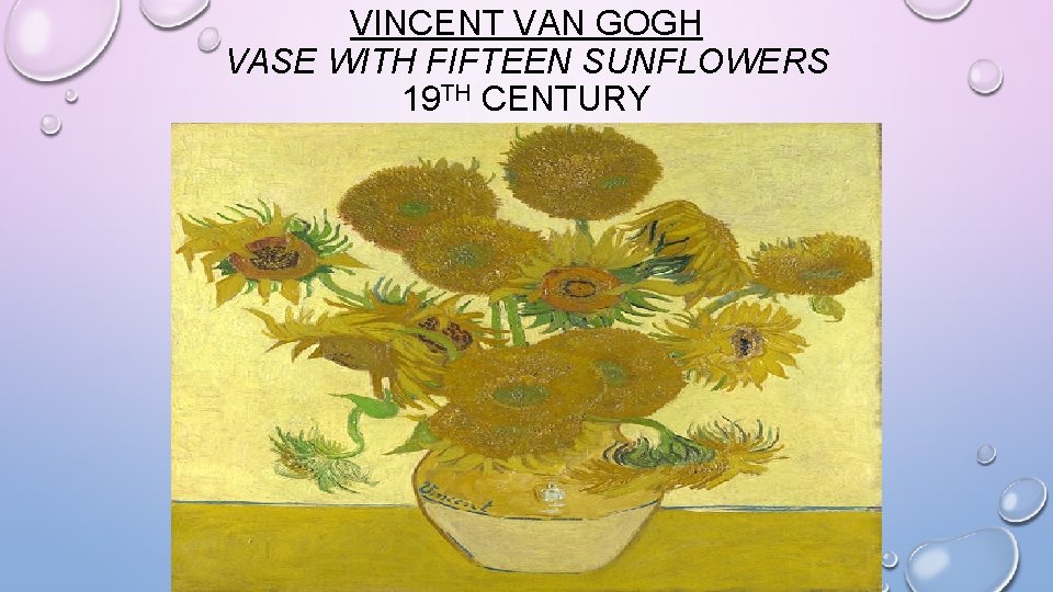 VINCENT VAN GOGH VASE WITH FIFTEEN SUNFLOWERS 19 TH CENTURY 