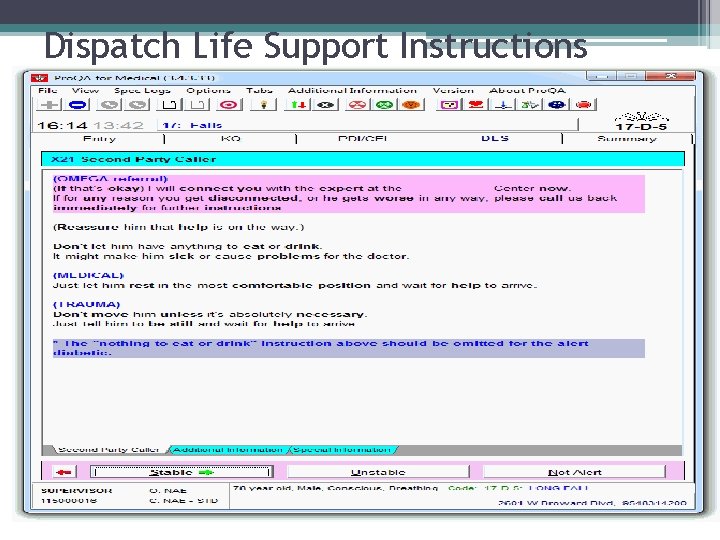 Dispatch Life Support Instructions 