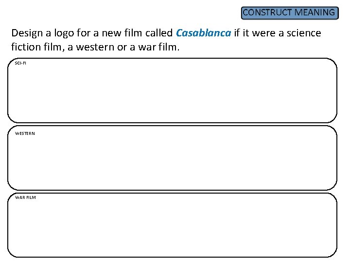 Design a logo for a new film called Casablanca if it were a science