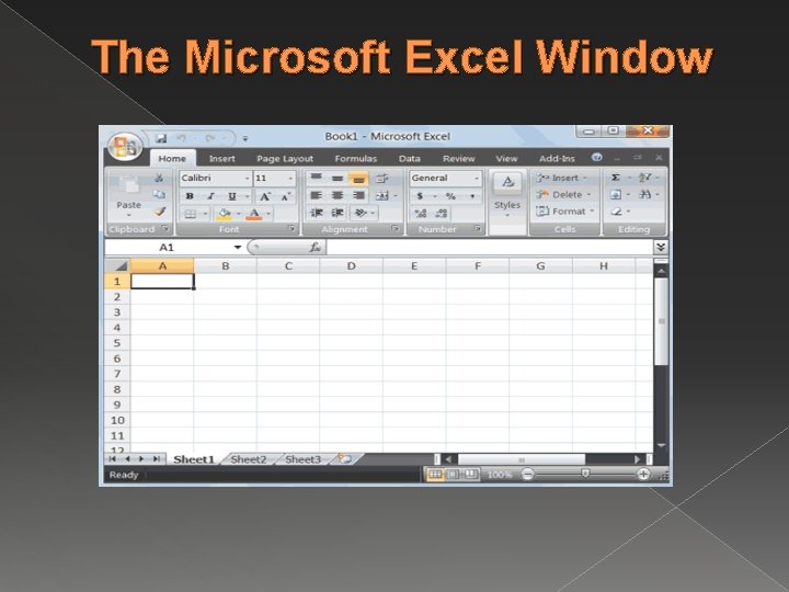 The Microsoft Excel Window 