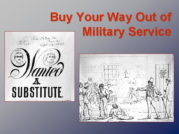 Buy Your Way Out of Military Service 