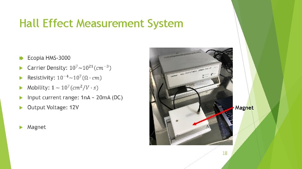 Hall Effect Measurement System Magnet 18 