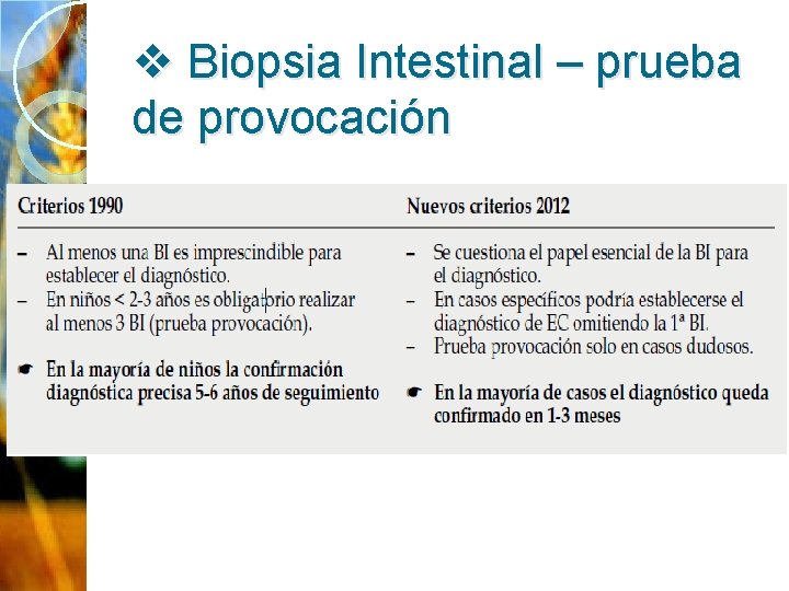 v Biopsia Intestinal – prueba de provocación 