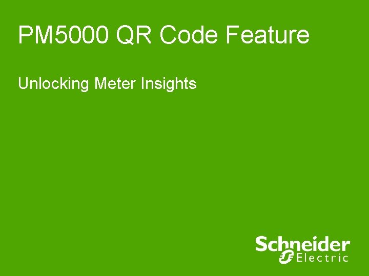 PM 5000 QR Code Feature Unlocking Meter Insights 