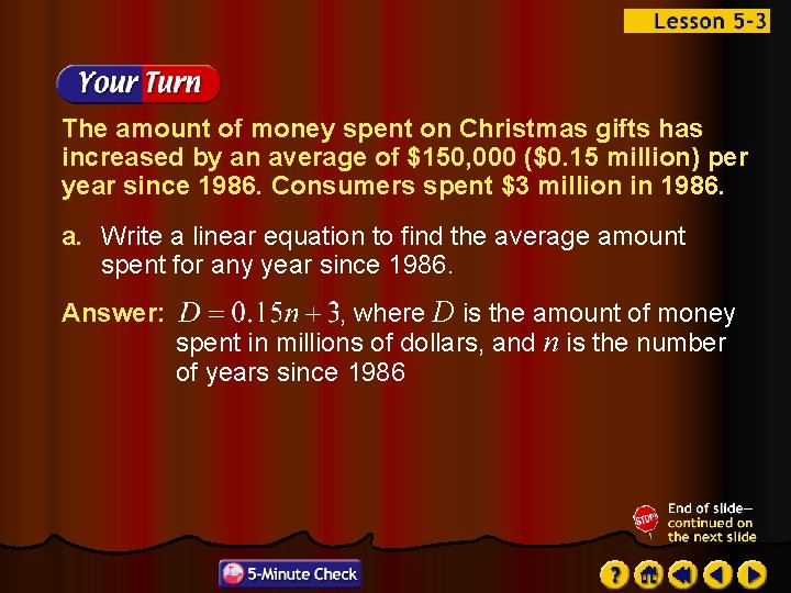 The amount of money spent on Christmas gifts has increased by an average of