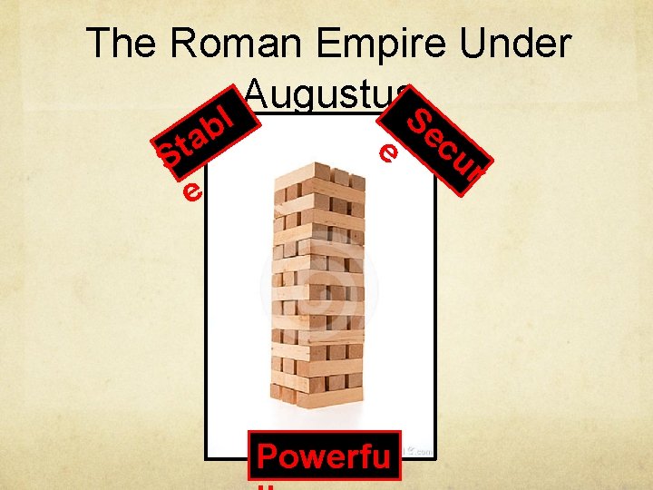 The Roman Empire Under Augustus. S l b a t S e e e