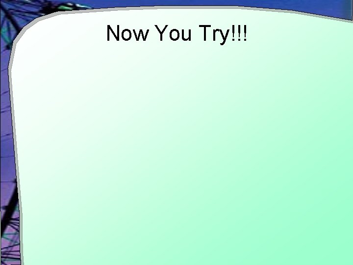 Now You Try!!! 