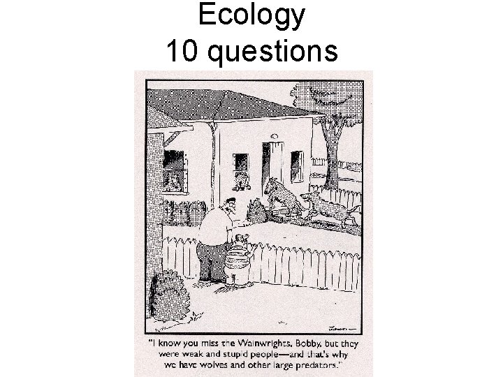 Ecology 10 questions 