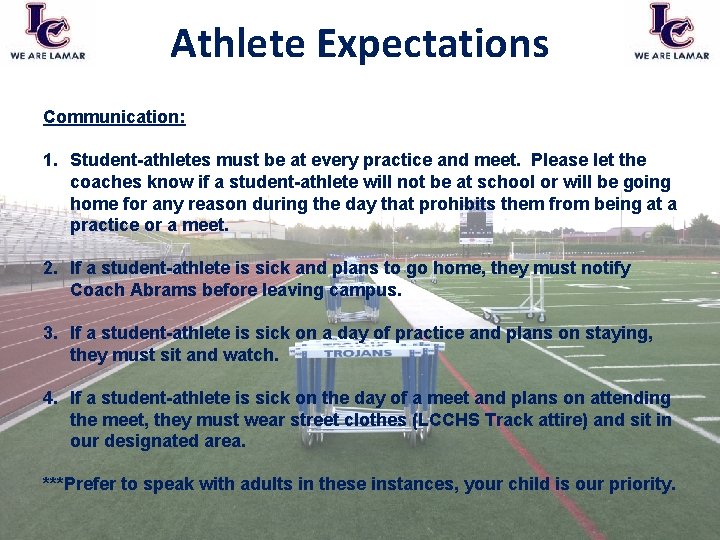 Lamar County Track And Field Dear Parents And