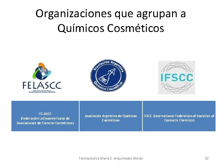 Organizaciones que agrupan a Químicos Cosméticos FELASCC (Federación Latinoamericana de Asociaciones de Ciencias Cosméticas)