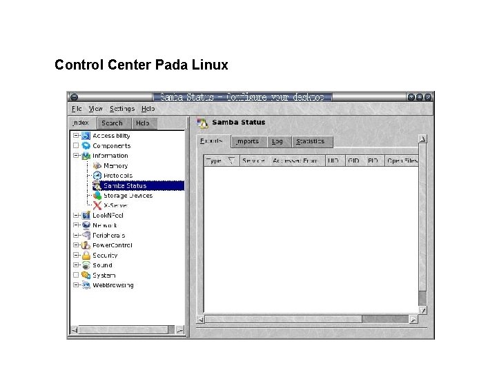 Control Center Pada Linux 