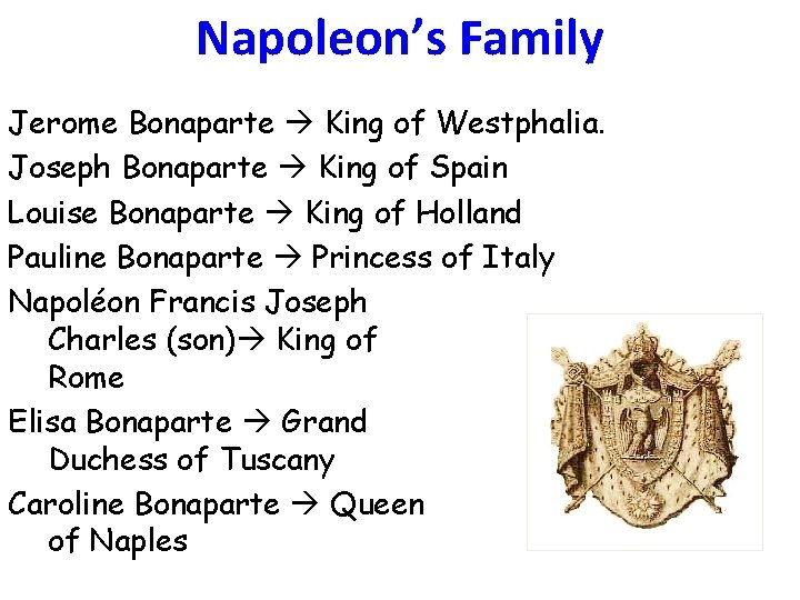 Napoleon’s Family Jerome Bonaparte King of Westphalia. Joseph Bonaparte King of Spain Louise Bonaparte Napoleon’s Family Jerome Bonaparte King of Westphalia. Joseph Bonaparte King of Spain Louise Bonaparte