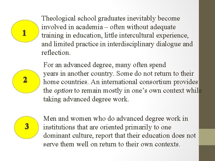 1 Theological school graduates inevitably become involved in academia – often without adequate training
