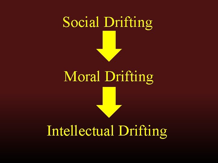 Social Drifting Moral Drifting Intellectual Drifting 