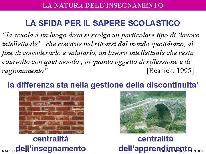 SIS Torino – a. a. 2006/07 LA NATURA DELL’INSEGNAMENTO DOCIMOLOGIA LA SFIDA PER IL
