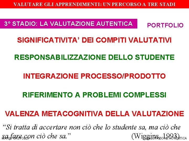 SIS Torino – a. a. 2006/07 DOCIMOLOGIA VALUTARE GLI APPRENDIMENTI: UN PERCORSO A TRE