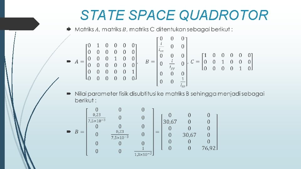 STATE SPACE QUADROTOR 