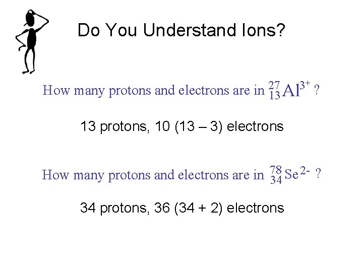 Do You Understand Ions? + 27 3 How many protons and electrons are in