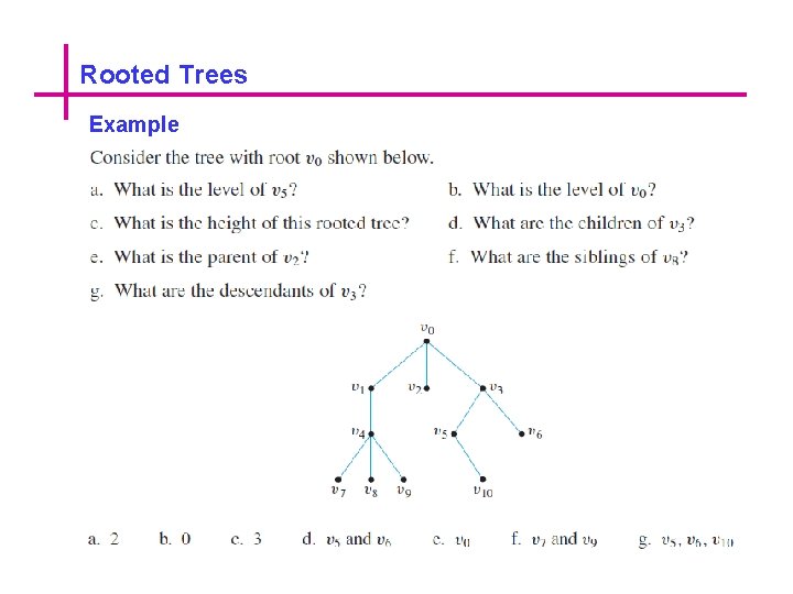 Rooted Trees Example 