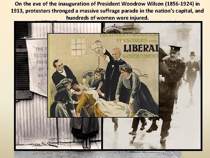 On the eve of the inauguration of President Woodrow Wilson (1856 -1924) in 1913,