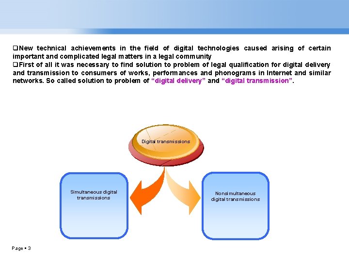 q. New technical achievements in the field of digital technologies caused arising of certain