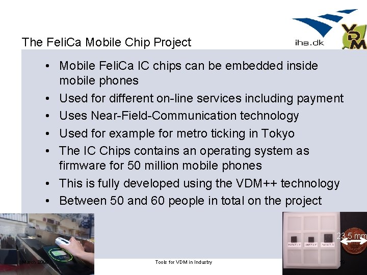 The Feli. Ca Mobile Chip Project • Mobile Feli. Ca IC chips can be