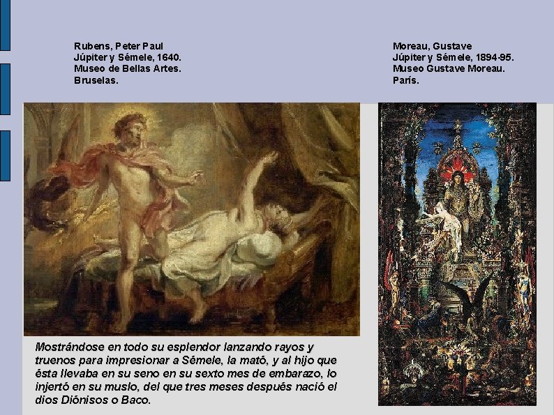 Rubens, Peter Paul Júpiter y Sémele, 1640. Museo de Bellas Artes. Bruselas. Mostrándose en