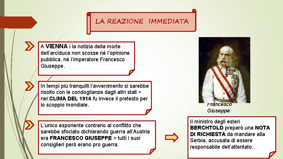 LA REAZIONE IMMEDIATA A VIENNA i la notizia della morte dell’arciduca non scosse né