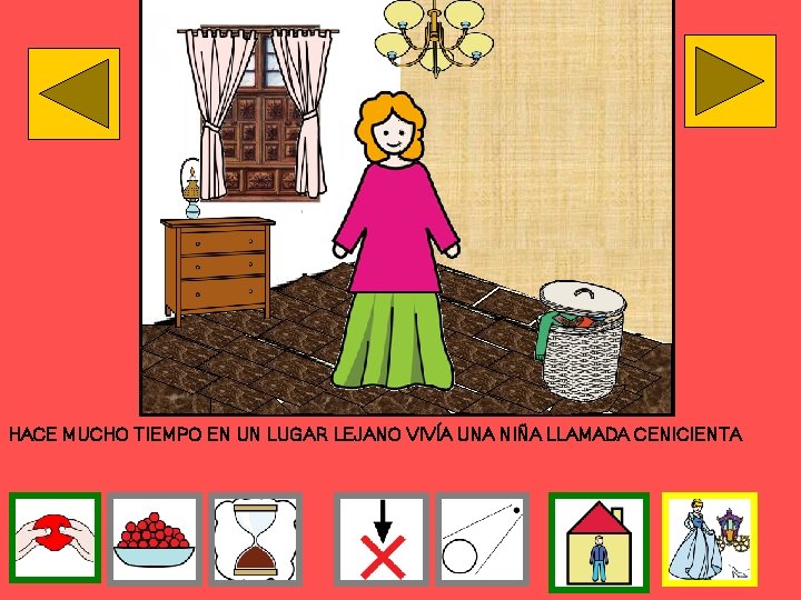 HACE MUCHO TIEMPO EN UN LUGAR LEJANO VIVÍA UNA NIÑA LLAMADA CENICIENTA 