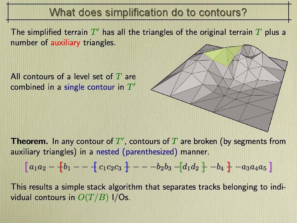 What does simplification do to contours? [ [ [ ] ] ] 