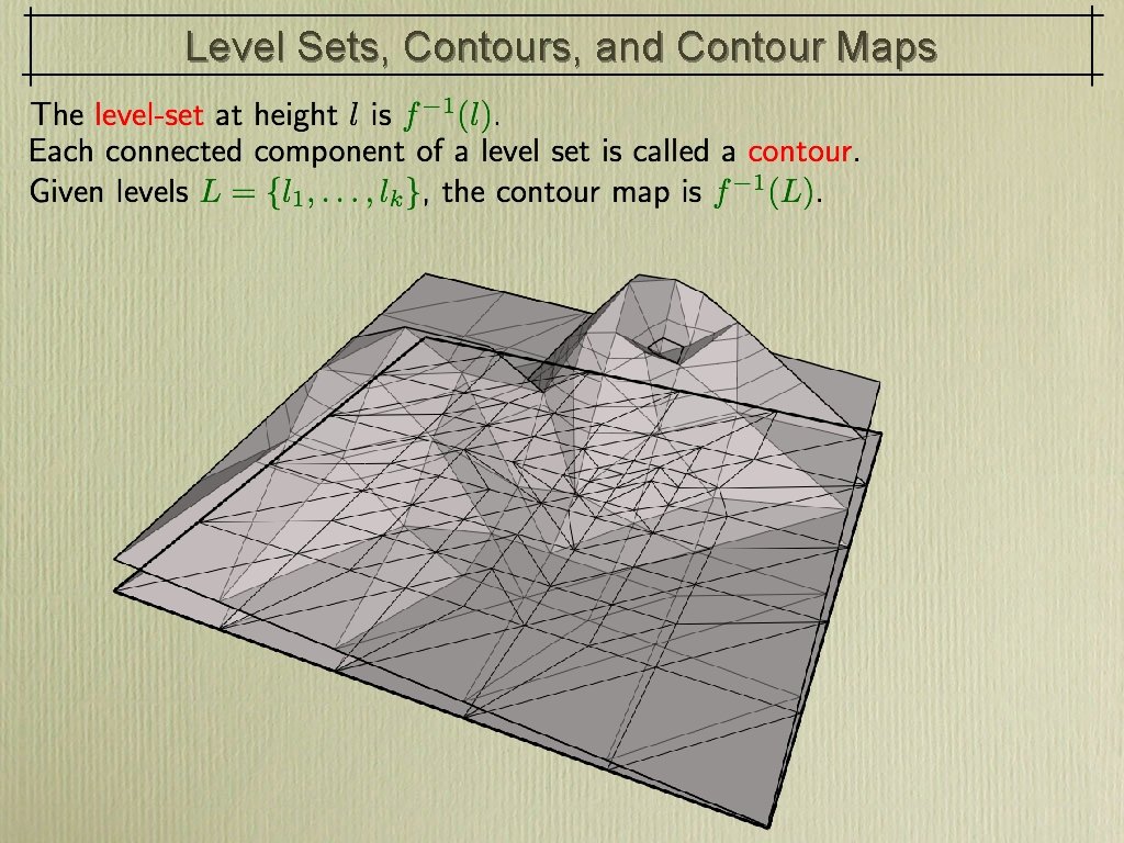 Level Sets, Contours, and Contour Maps 