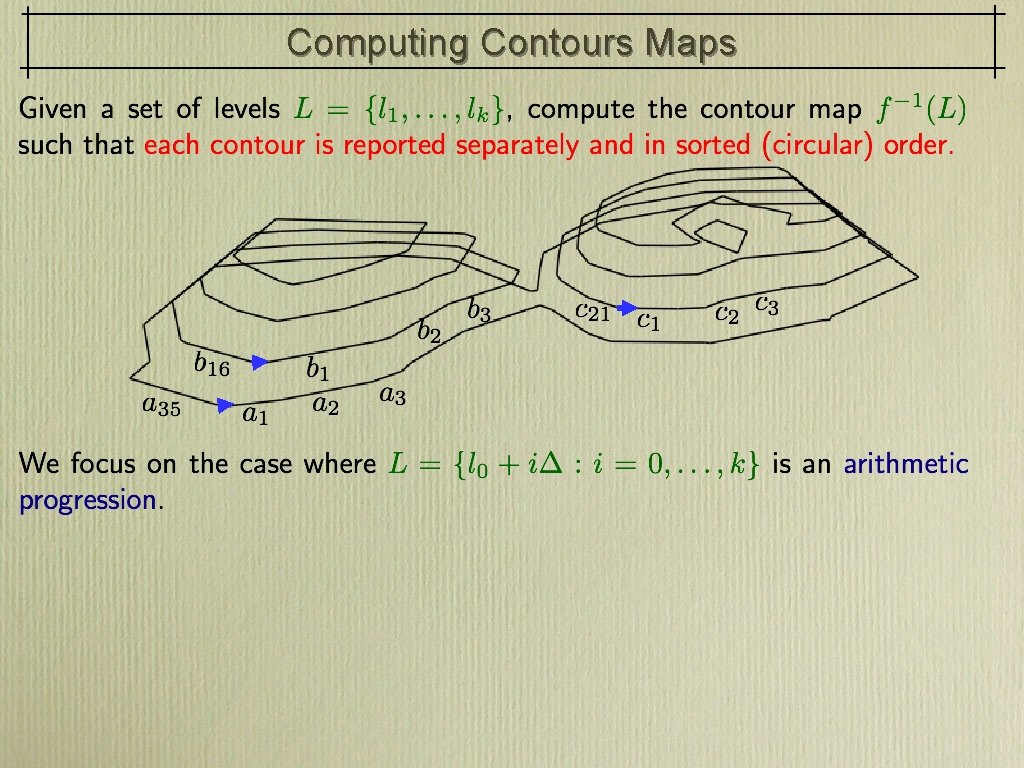 Computing Contours Maps 